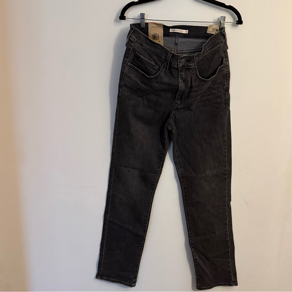 Women’s Levi’s 724 High Rise Slim Straight Jeans 30x30 Gray NWT